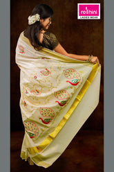 kerala-traditional-sarees-online-peacock-print